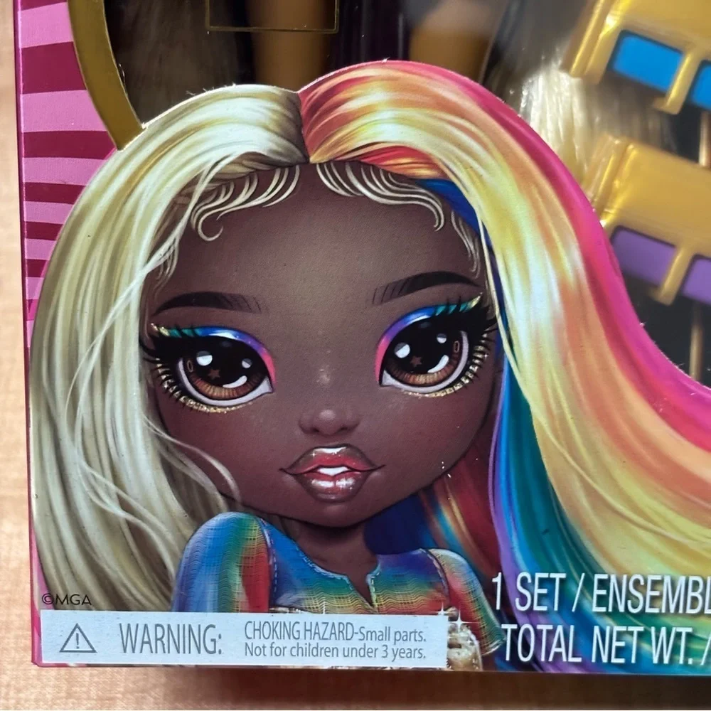 Rainbow High Hair Chalk & Style Meline - Rainbow & Gold 11
